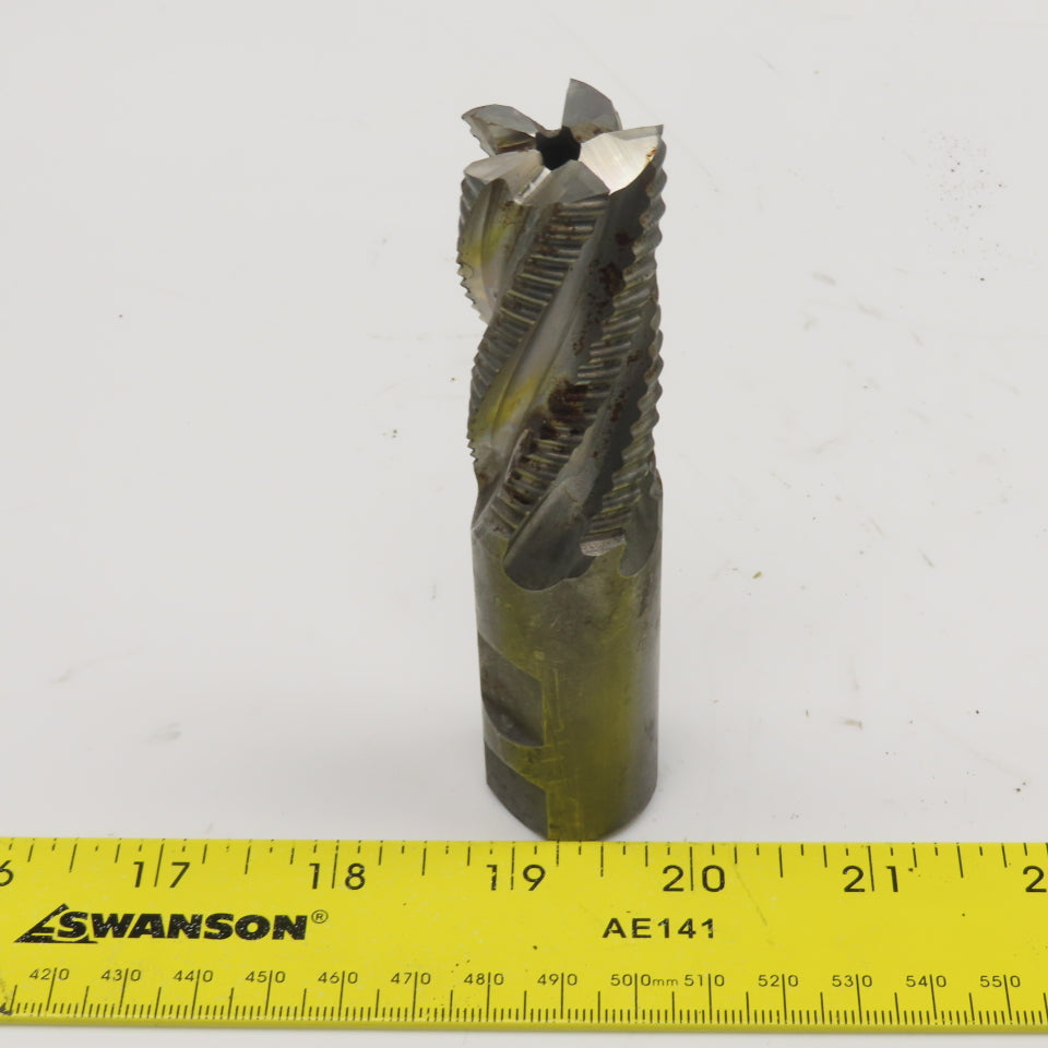 Niagara 1" Diam. 5 Flute Spiral Roughing End Mill HSS 1" Weldon 2" LOC