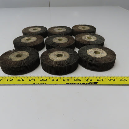 Flap Wheel 4" x 1" x 5/8"Arbor  80 Grit Lot of 9