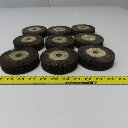 Flap Wheel 4" x 1" x 5/8"Arbor  80 Grit Lot of 9