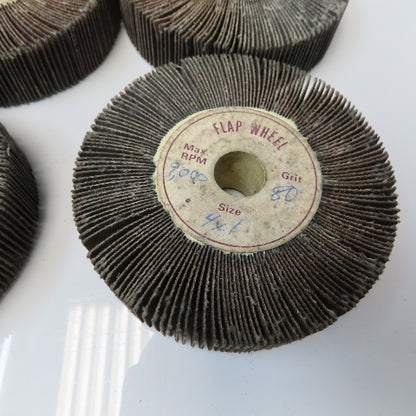 Flap Wheel 4" x 1" x 5/8"Arbor  80 Grit Lot of 9