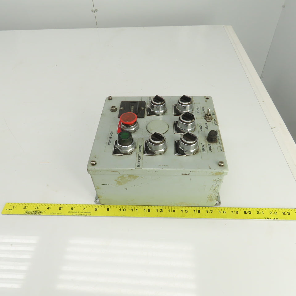 9-1/2" x 8-1/2" x 5" Electrical Enclosure Operator Control Switch Assembly