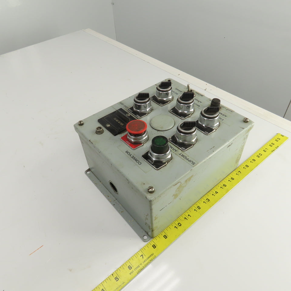 9-1/2" x 8-1/2" x 5" Electrical Enclosure Operator Control Switch Assembly