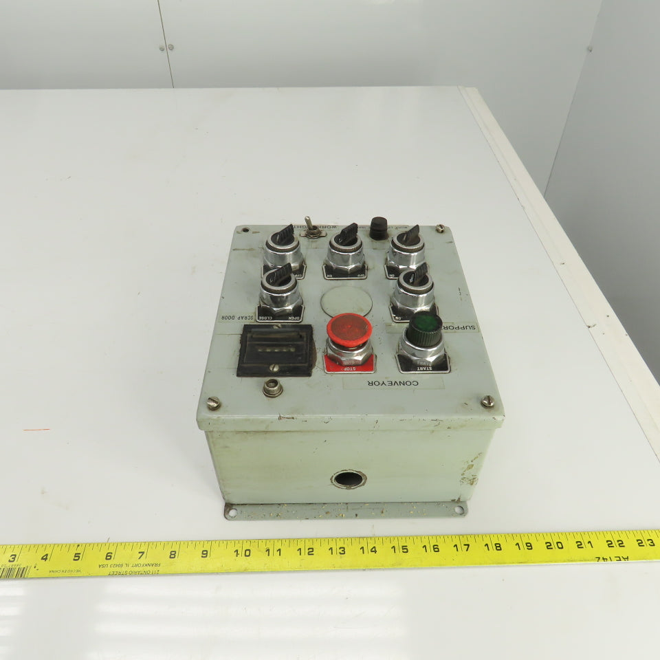 9-1/2" x 8-1/2" x 5" Electrical Enclosure Operator Control Switch Assembly