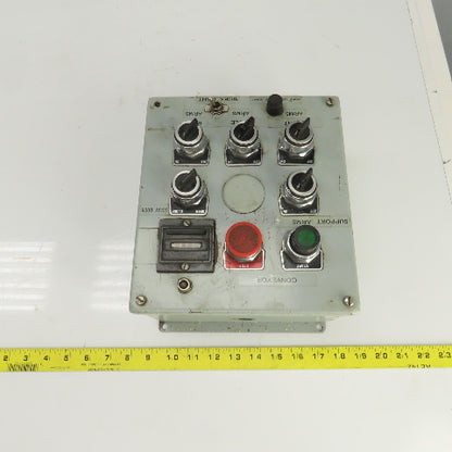 9-1/2" x 8-1/2" x 5" Electrical Enclosure Operator Control Switch Assembly