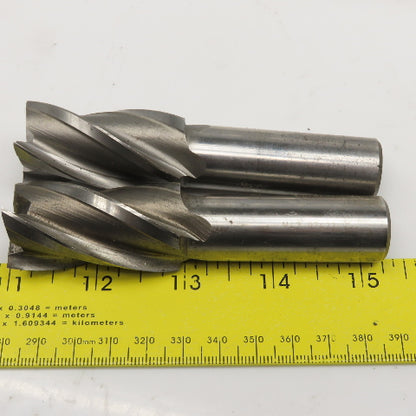 1" Diam. 4 Flute Spiral End Mill HSS 3/4" Weldon 2" LOC Lot Of 3