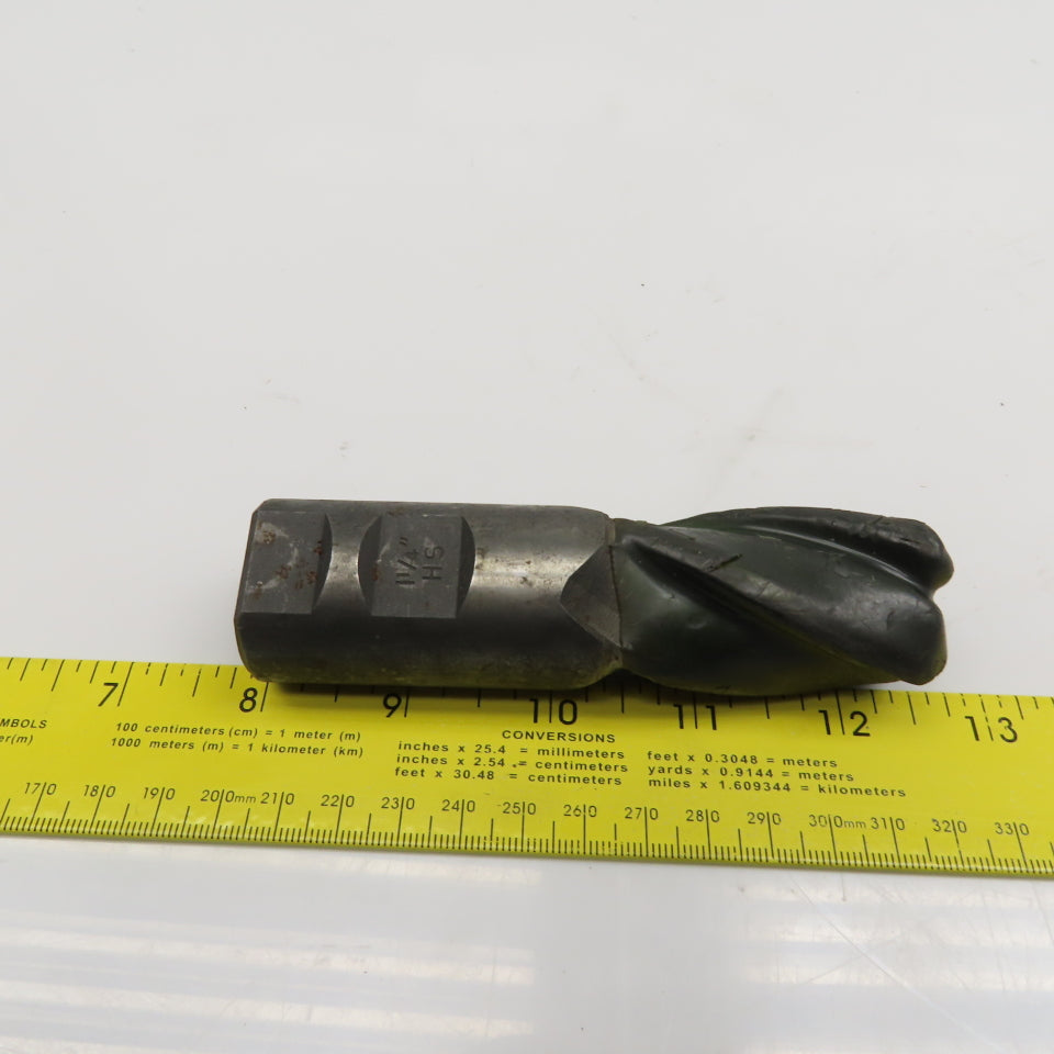 1-1/4" Diam. 4 Flute Spiral End Mill HSS 1-1/4" Weldon 2" LOC