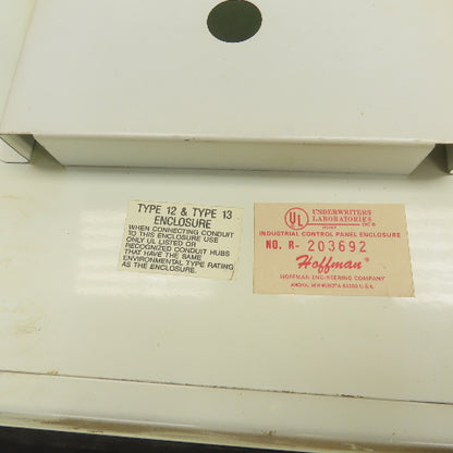 Hoffman R-203692 24" x 20" x 6" Electrical Enclosure W/Back Plate Type 12 & 13
