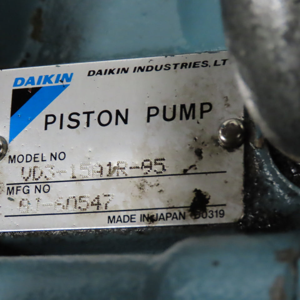 Daikin VD3-15A1R-95 11 USG Hydraulic Power Unit 2.2kW 200/220V  Heat Exchanger