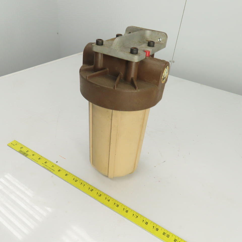 Agiecut Water Filter Housing ID 5-1/4" x 10" Deep 1" NPT From Model 100