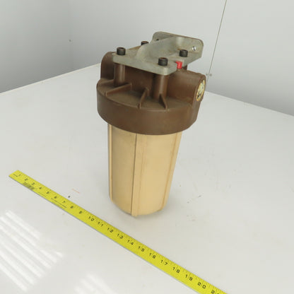 Agiecut Water Filter Housing ID 5-1/4" x 10" Deep 1" NPT From Model 100
