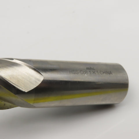 MHC 1" Diam 4 Flute Spiral End Mill HSS 1" Weldon 6" LOC