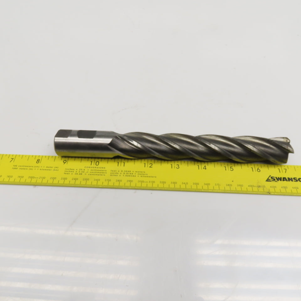 1" Diam 4 Flute Spiral End Mill HSS 1" Weldon 6" LOC