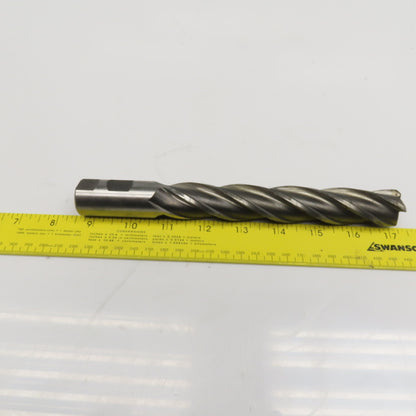 1" Diam 4 Flute Spiral End Mill HSS 1" Weldon 6" LOC