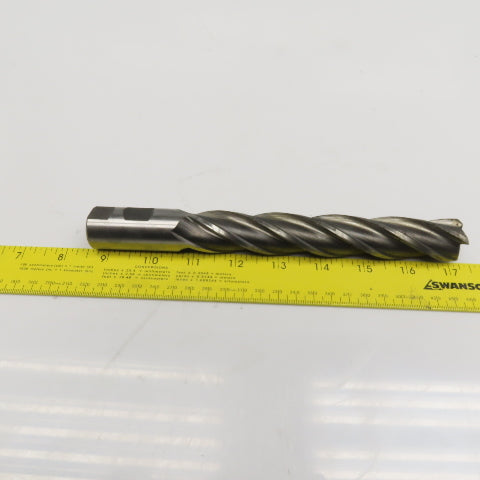 1" Diam 4 Flute Spiral End Mill HSS 1" Weldon 6" LOC