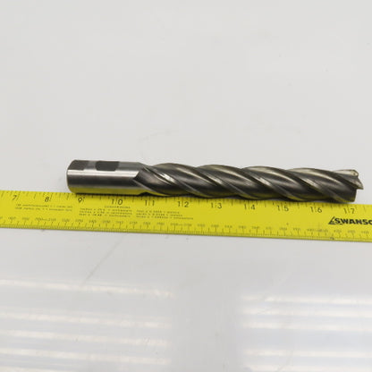 1" Diam 4 Flute Spiral End Mill HSS 1" Weldon 6" LOC