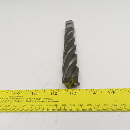 1" Diam 4 Flute Spiral End Mill HSS 1" Weldon 6" LOC