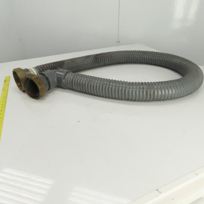 AGIE Agiecut 100 2-1/2" ID PVC Suction Hose 80" OAL 90° & Straight Fittings