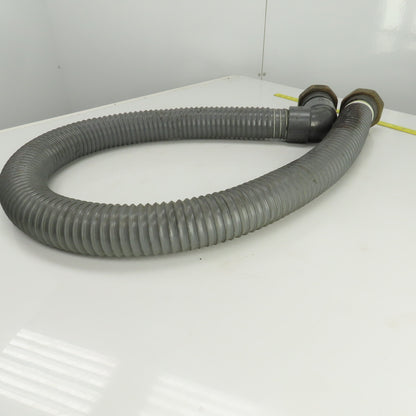 AGIE Agiecut 100 2-1/2" ID PVC Suction Hose 80" OAL 90° & Straight Fittings