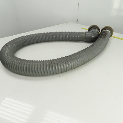 AGIE Agiecut 100 2-1/2" ID PVC Suction Hose 80" OAL 90° & Straight Fittings