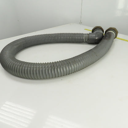 AGIE Agiecut 100 2-1/2" ID PVC Suction Hose 80" OAL 90° & Straight Fittings