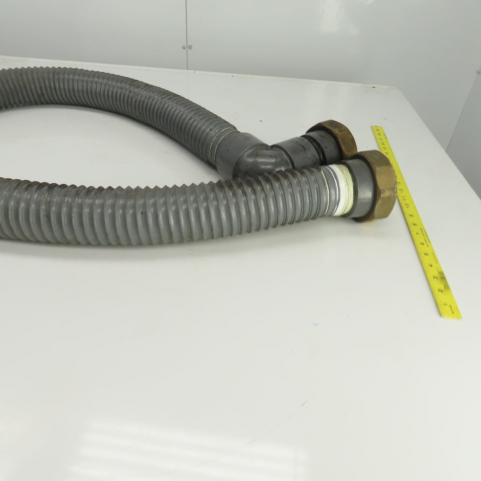 AGIE Agiecut 100 2-1/2" ID PVC Suction Hose 80" OAL 90° & Straight Fittings
