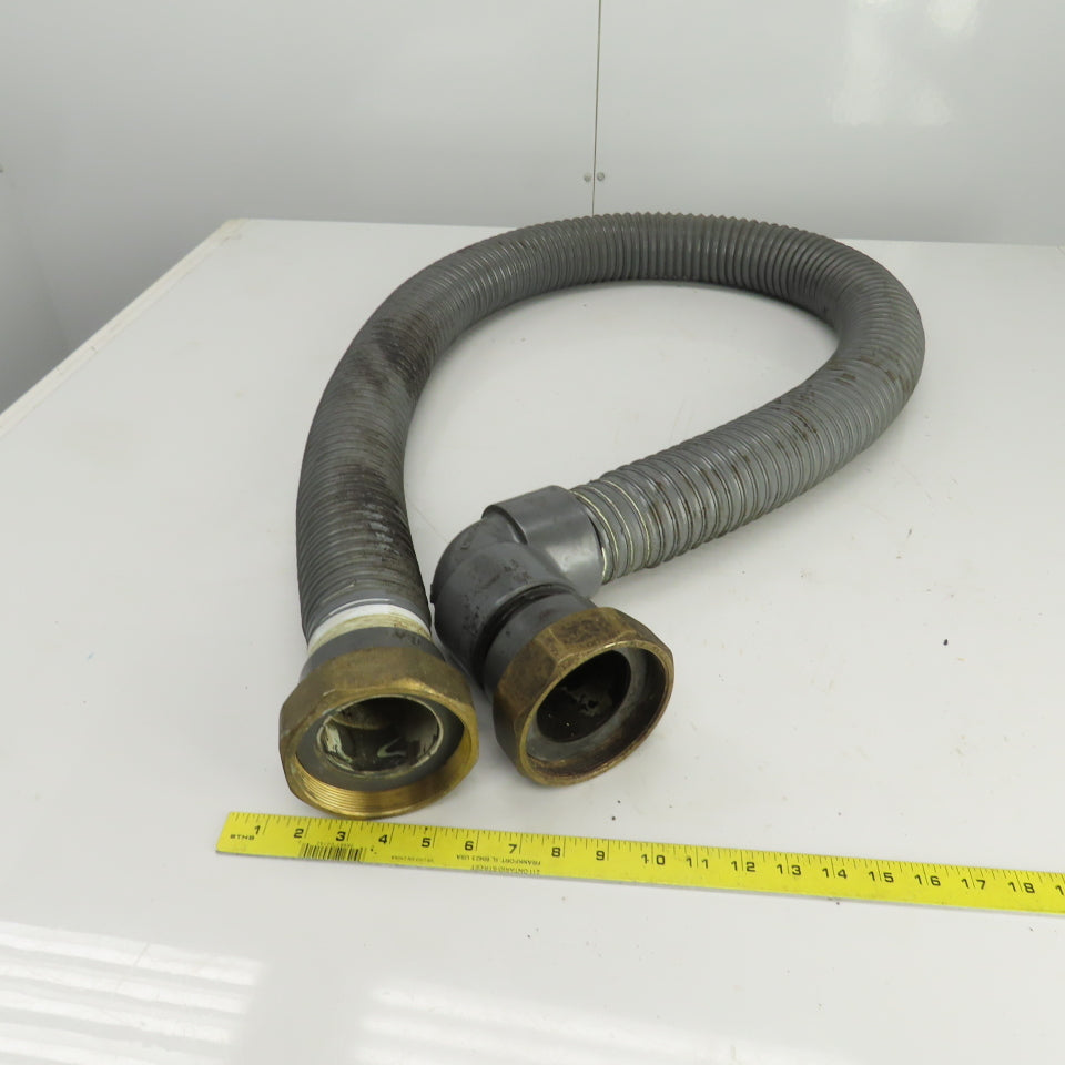 AGIE Agiecut 100 2-1/2" ID PVC Suction Hose 80" OAL 90° & Straight Fittings