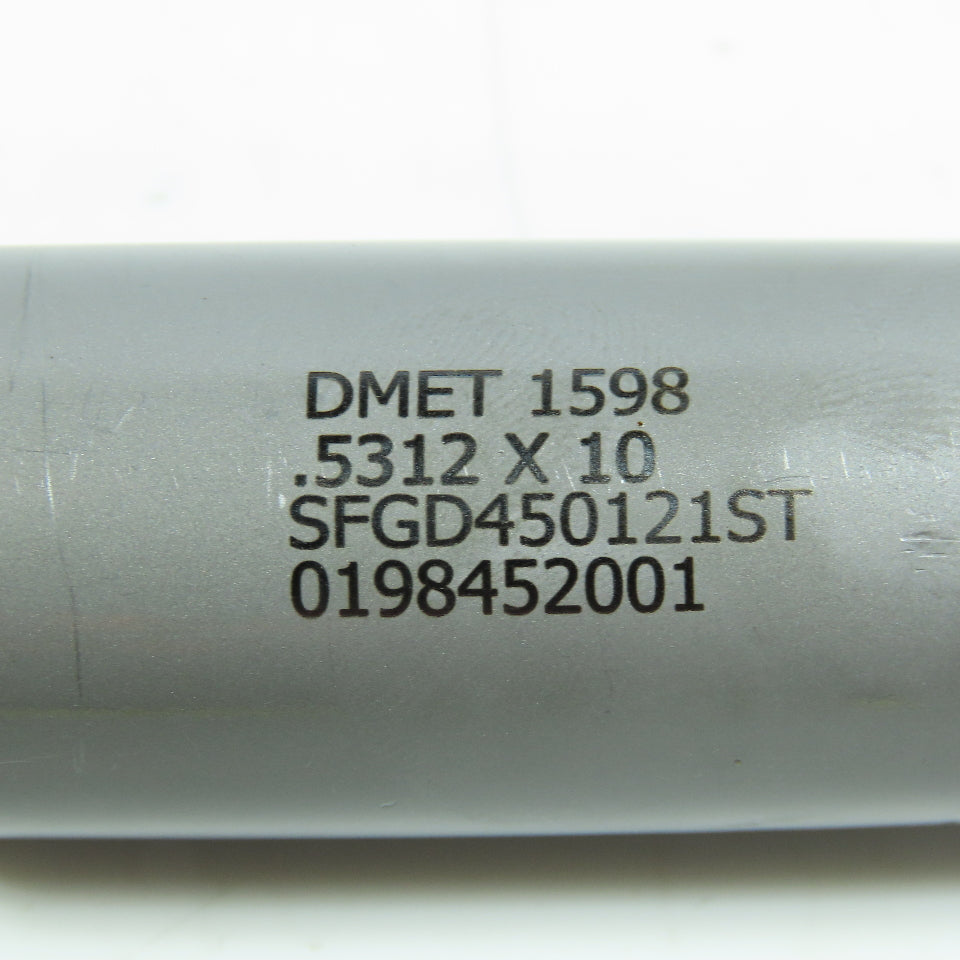 DME Tool 17/32".5312  x 10" Carbide Tipped Gun Drill Single Flute Coolant Fed