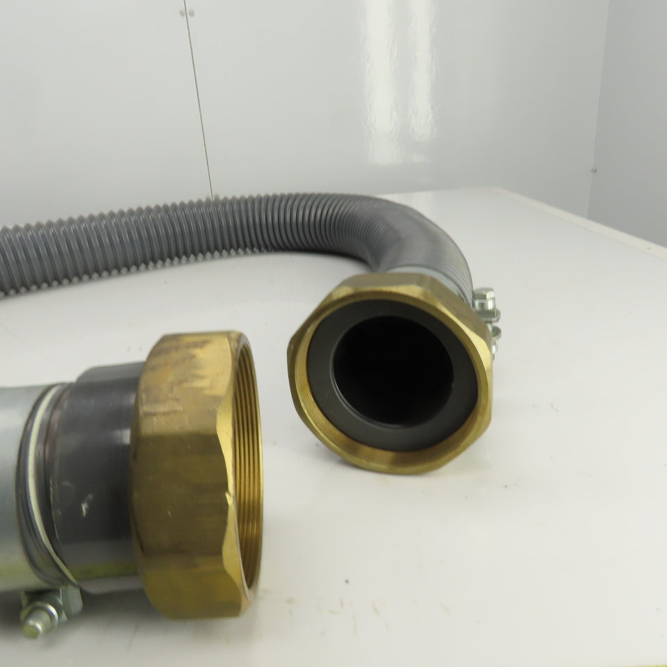 AGIE Agiecut 100 2-1/2" ID PVC Suction Hose 79" OAL Straight Fittings
