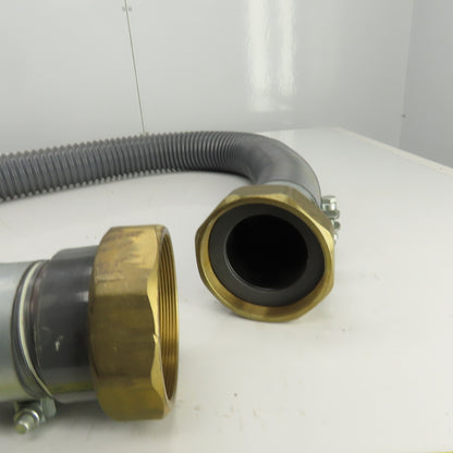 AGIE Agiecut 100 2-1/2" ID PVC Suction Hose 79" OAL Straight Fittings
