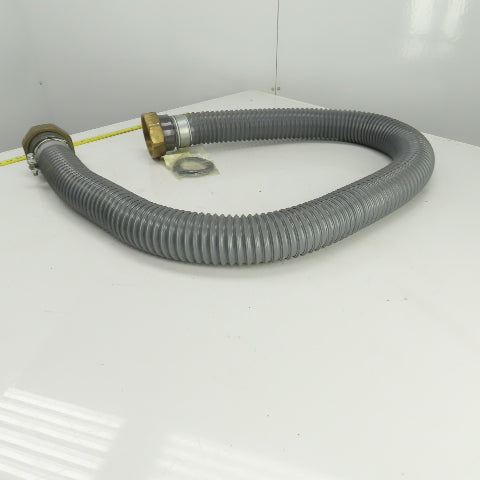 AGIE Agiecut 100 2-1/2" ID PVC Suction Hose 79" OAL Straight Fittings