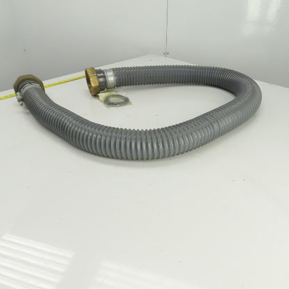 AGIE Agiecut 100 2-1/2" ID PVC Suction Hose 79" OAL Straight Fittings