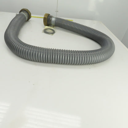 AGIE Agiecut 100 2-1/2" ID PVC Suction Hose 79" OAL Straight Fittings
