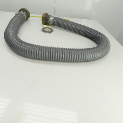 AGIE Agiecut 100 2-1/2" ID PVC Suction Hose 79" OAL Straight Fittings