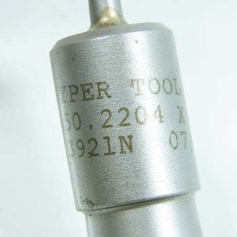 Hyper Tool 5.5mm .2204" x 10" Carbide Tipped Gun Drill Single Flute Coolant Fed
