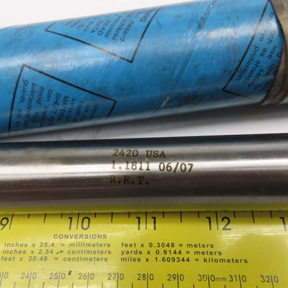 Rock River Tool 1.1811 Diam. 8 Flute Spiral End Mill 1" Smooth Shank 3" LOC