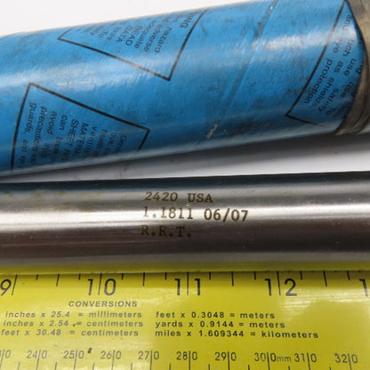 Rock River Tool 1.1811 Diam. 8 Flute Spiral End Mill 1" Smooth Shank 3" LOC