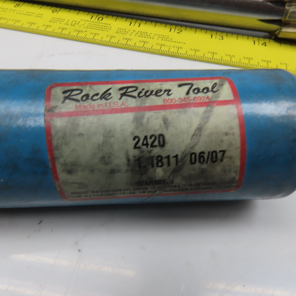 Rock River Tool 1.1811 Diam. 8 Flute Spiral End Mill 1" Smooth Shank 3" LOC