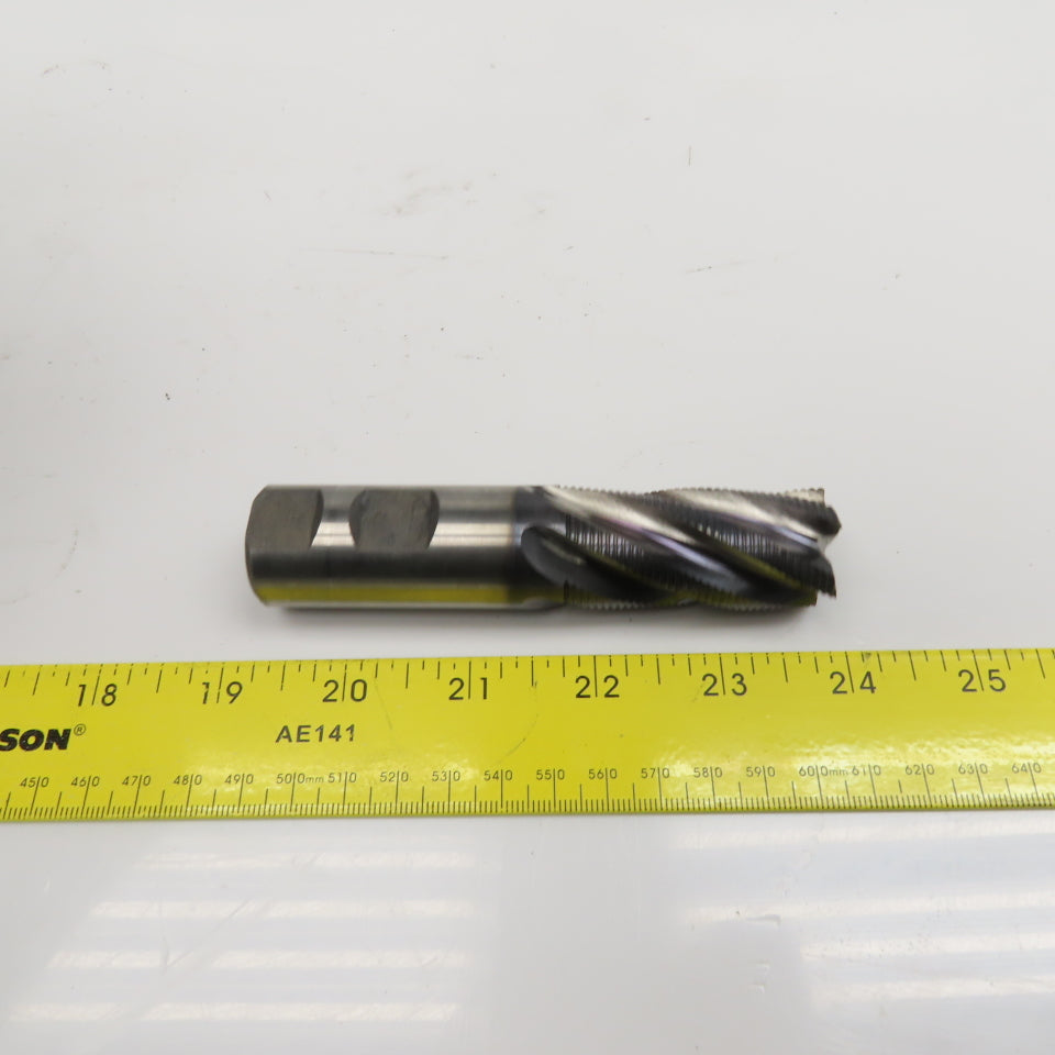 Hanita 1" Diam. 5 Flute Spiral Roughing End Mill M42 Cobalt 1" Weldon 2" LOC