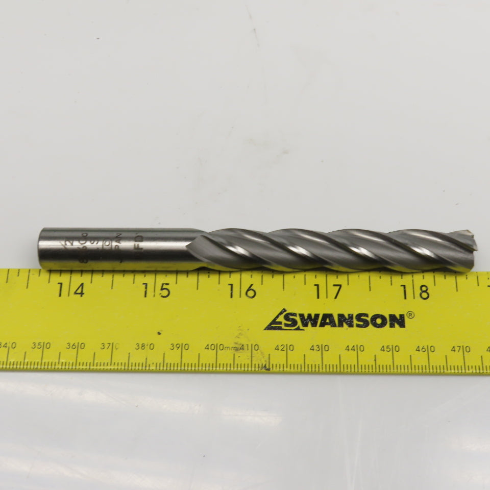 E.C EMX416 1/2" Diam. 4 Flute Spiral End Mill 1/2" Weldon 3" LOC 5" OAL