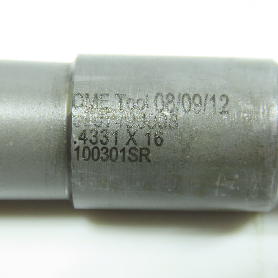DME Tool 100301SR 11mm x 16" Carbide Tipped Gun Drill Single Flute Coolant Fed