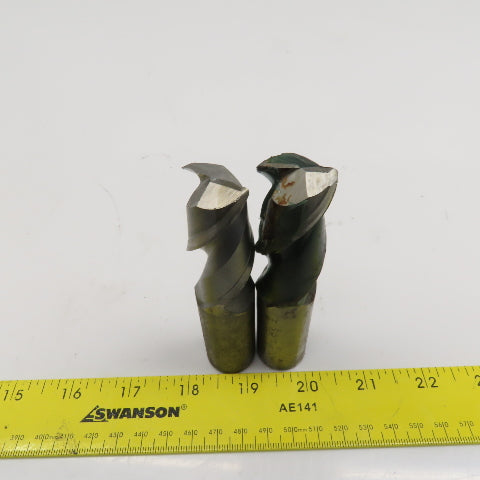 7/8" Diam. 2 Flute Spiral End Mill 7/8" Weldon 2" LOC 4" OAL Lot Of 2