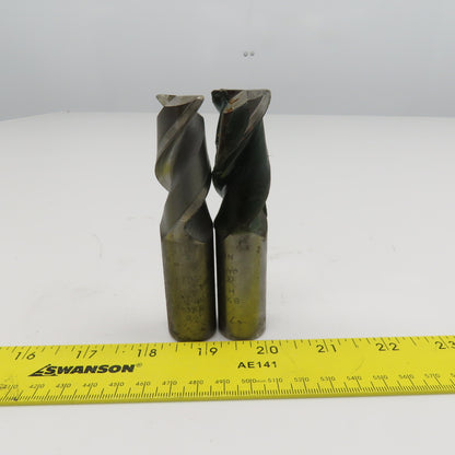 7/8" Diam. 2 Flute Spiral End Mill 7/8" Weldon 2" LOC 4" OAL Lot Of 2