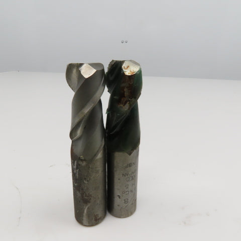 7/8" Diam. 2 Flute Spiral End Mill 7/8" Weldon 2" LOC 4" OAL Lot Of 2