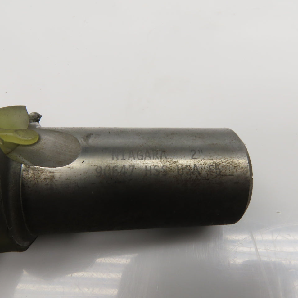 2" Diam. 2 Flute Spiral End Mill 1-1/4" Weldon 1-1/2" LOC 4" OAL HSS