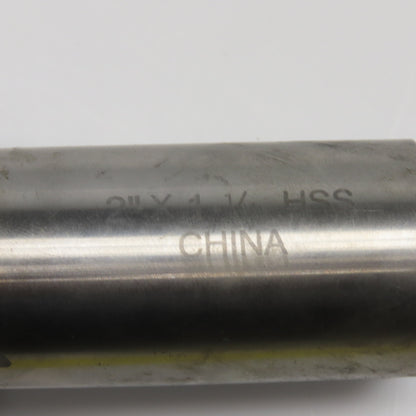 2" Diam. 2 Flute Spiral End Mill 1-1/4" Weldon 1-1/4" LOC 1-7/8" OAL HSS