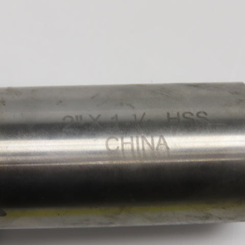 2" Diam. 2 Flute Spiral End Mill 1-1/4" Weldon 1-1/4" LOC 1-7/8" OAL HSS