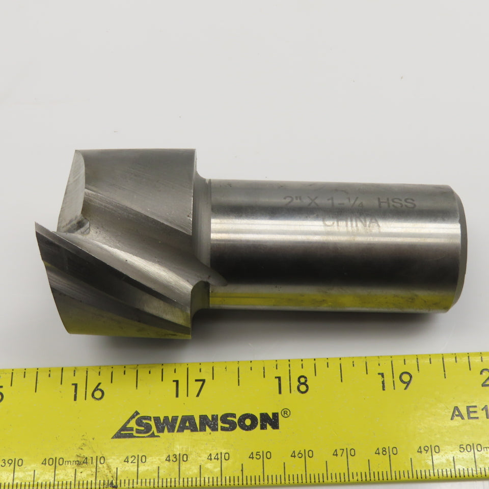 2" Diam. 2 Flute Spiral End Mill 1-1/4" Weldon 1-1/4" LOC 1-7/8" OAL HSS