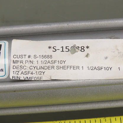 Sheffer 1-1/2ASF10Y Tandem Duplex Air Cylinder 10" Stroke 5/8" Rod 1-1/2" Bore