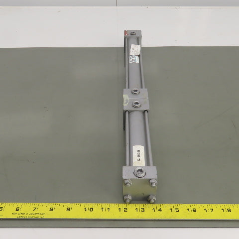 Sheffer 1-1/2ASF10Y Tandem Duplex Air Cylinder 10" Stroke 5/8" Rod 1-1/2" Bore