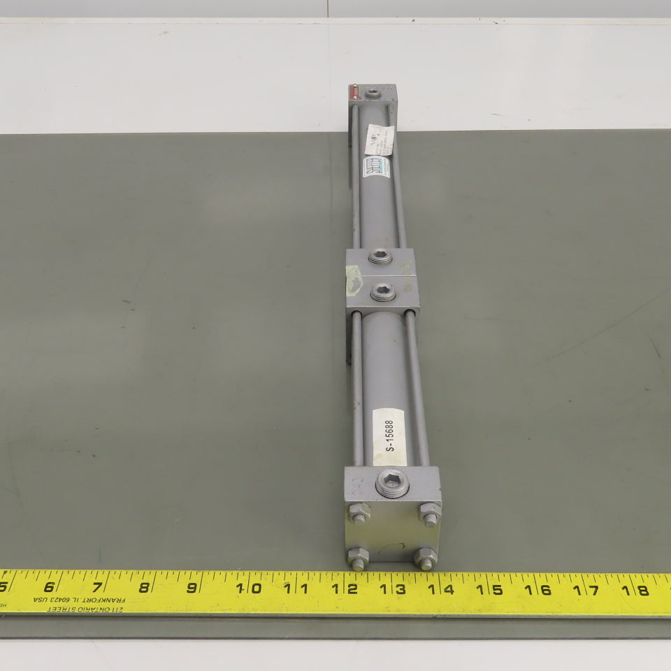 Sheffer 1-1/2ASF10Y Tandem Duplex Air Cylinder 10" Stroke 5/8" Rod 1-1/2" Bore
